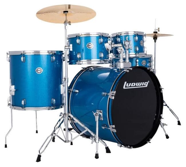 BATERIA LUDWIG ACCENT AZUL 5 PIEZAS SPARKLE LC19519DIR