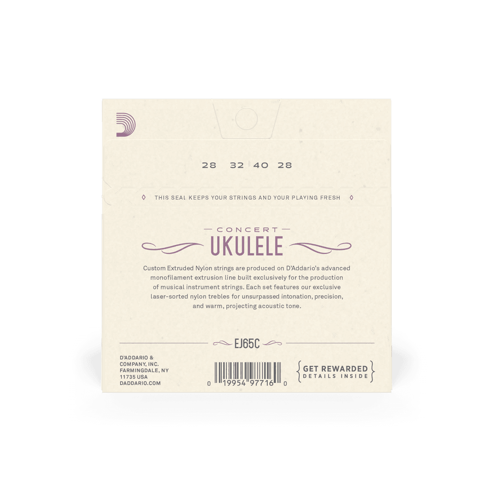 Encordado D Addario Ukulele Ej65c Concert 2