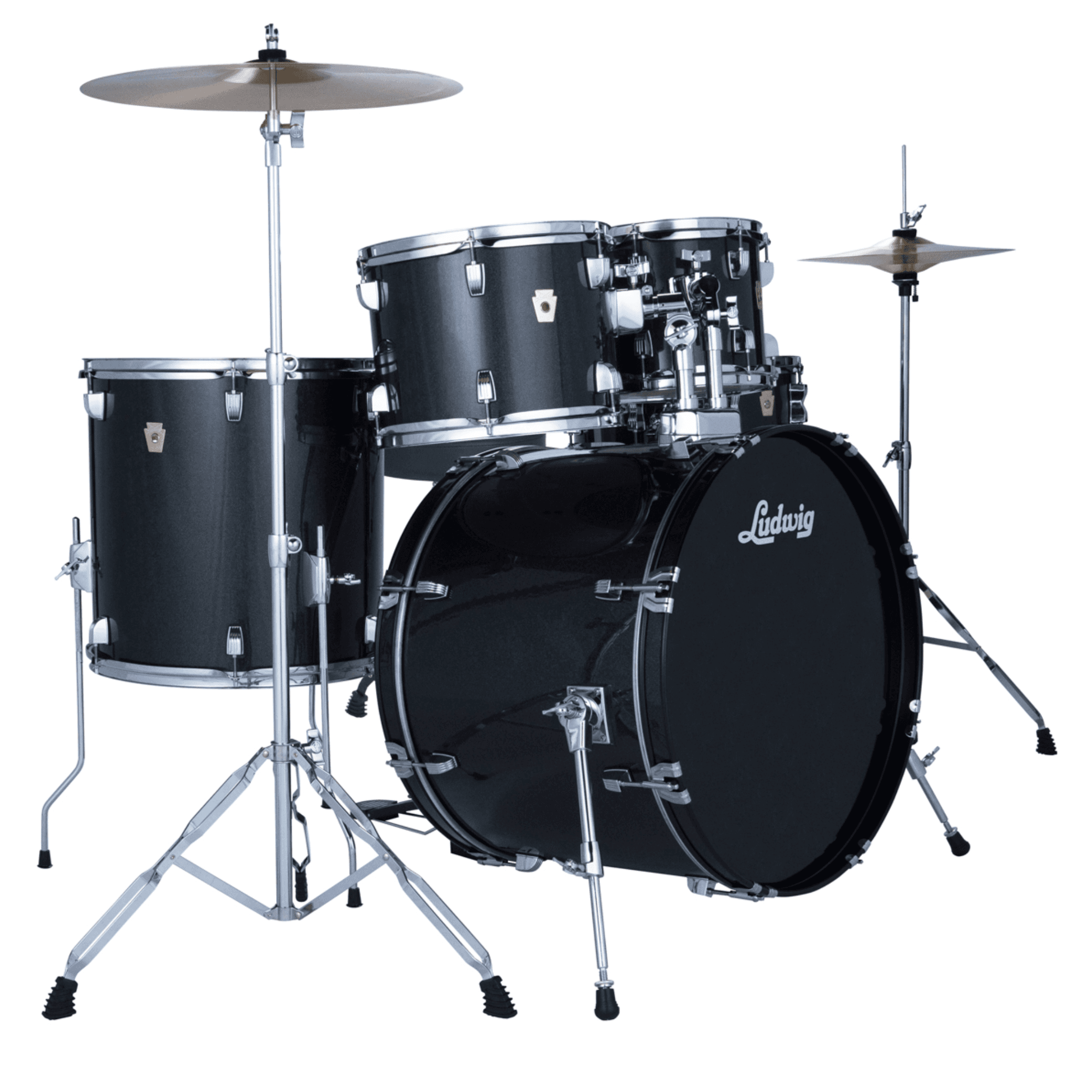 BATERÍA LUDWIG ACCENT 5 PIEZAS NEGRA