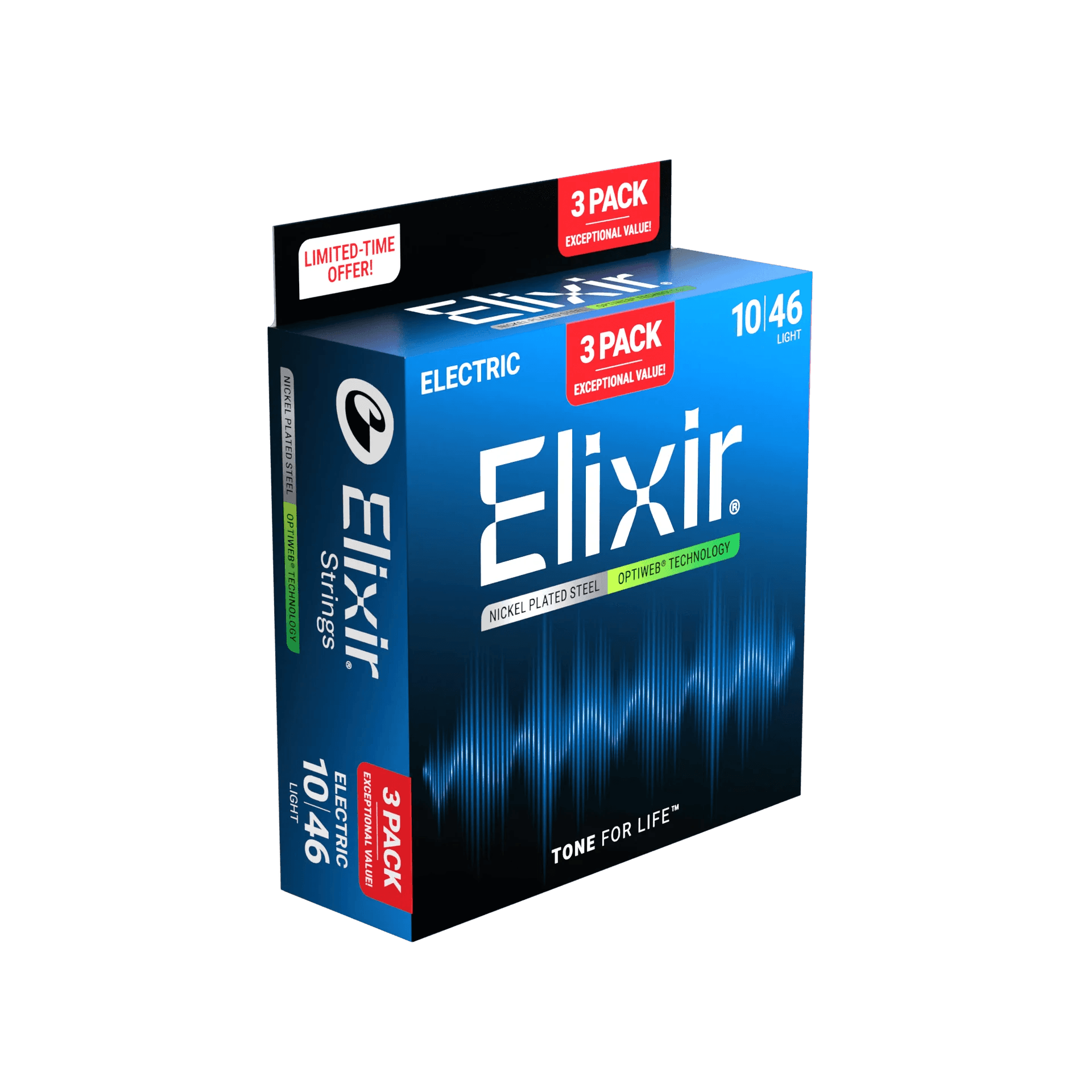 Encordado Elixir Guitarra Electrica 16572 10-46 X3 2