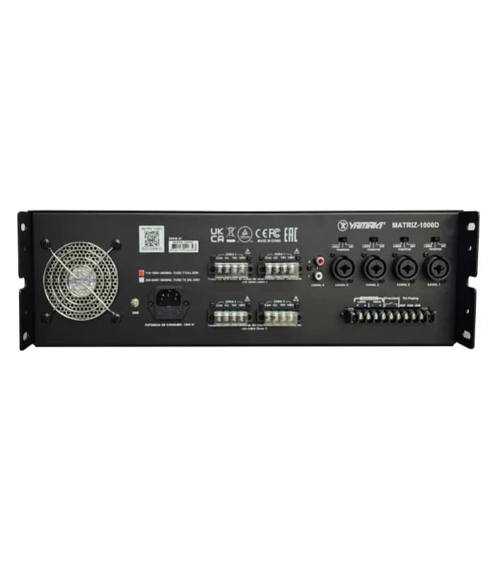 MEZCLADOR AMPLIFICADOR 4 ZONAS 1000 W MATRIZ-1000D II YAMAKI 2