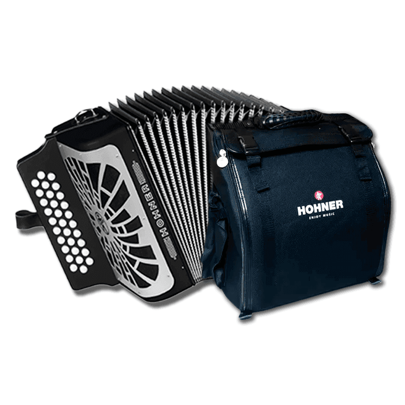 ACORDEÓN HOHNER REY VALLENATO ADG NEGRO A4902S 3