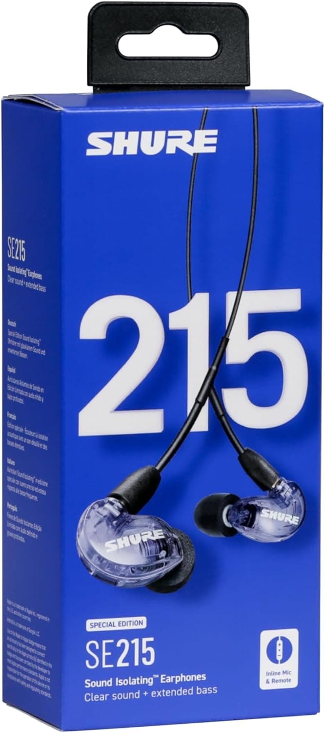 Audifono Shure SE215-SPE-PL Morado Transparente 2