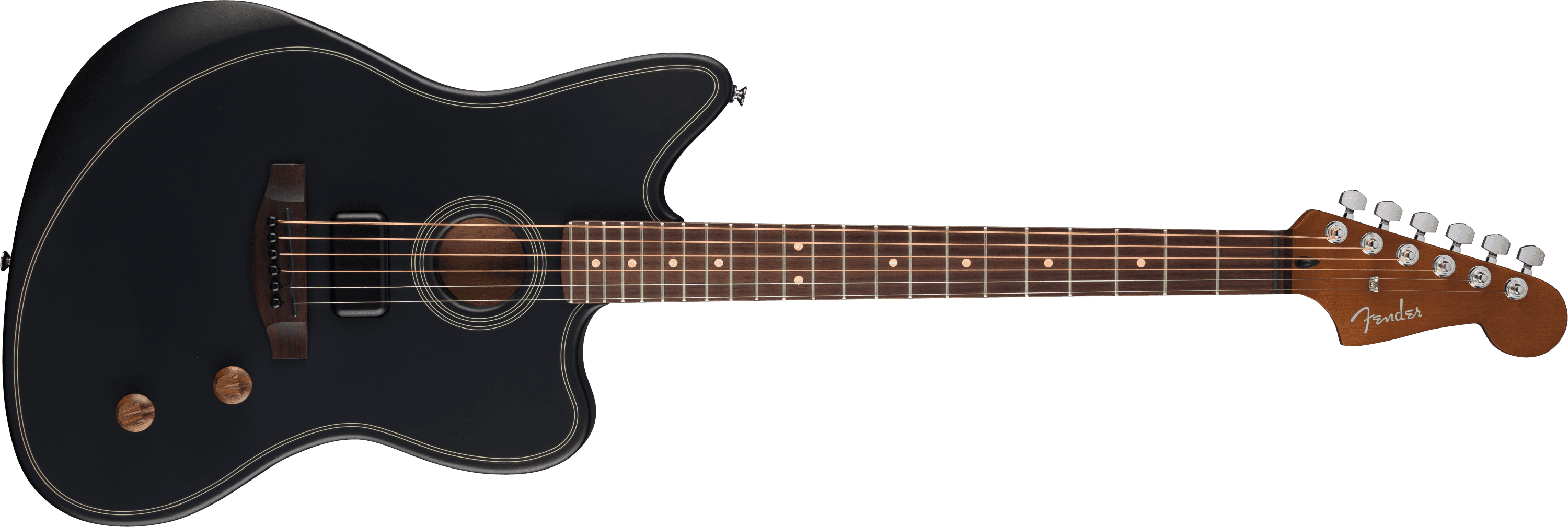 Guitarra Electroacustica Fender Acous Std Jazzmaster Blk 0973133506