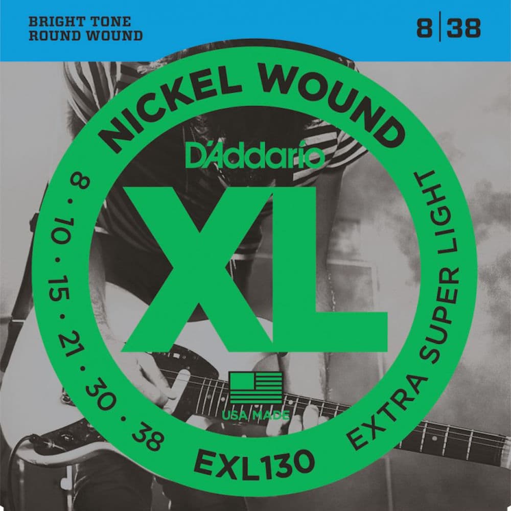 D'ADDARIO EXL130, CUERDAS PARA GUITARRA ELÉCTRICA, SÚPER EXTRA BLANDAS, 8-38 2