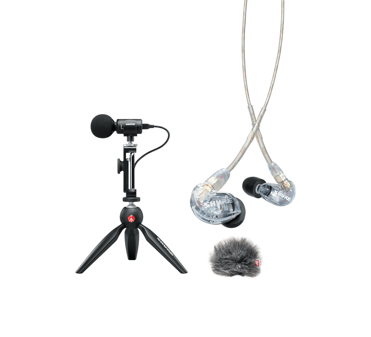 KIT MICRÓFONO/IN-EARS SHURE MOTIV MV88+SE215-CL