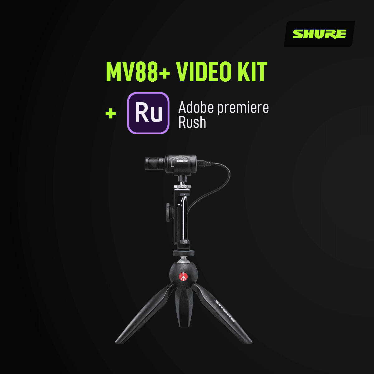 KIT MICRÓFONO/IN-EARS SHURE MOTIV MV88+SE215-CL 10