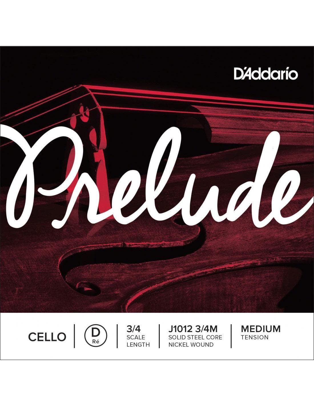Cuerda D Addario Prelude Cello J1012 3/4 Med (re)