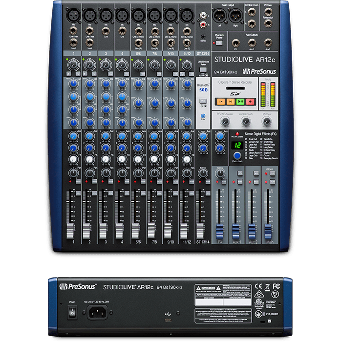 MEZCLADORA ANALOGA PRESONUS STUDIOLIVE AR12C