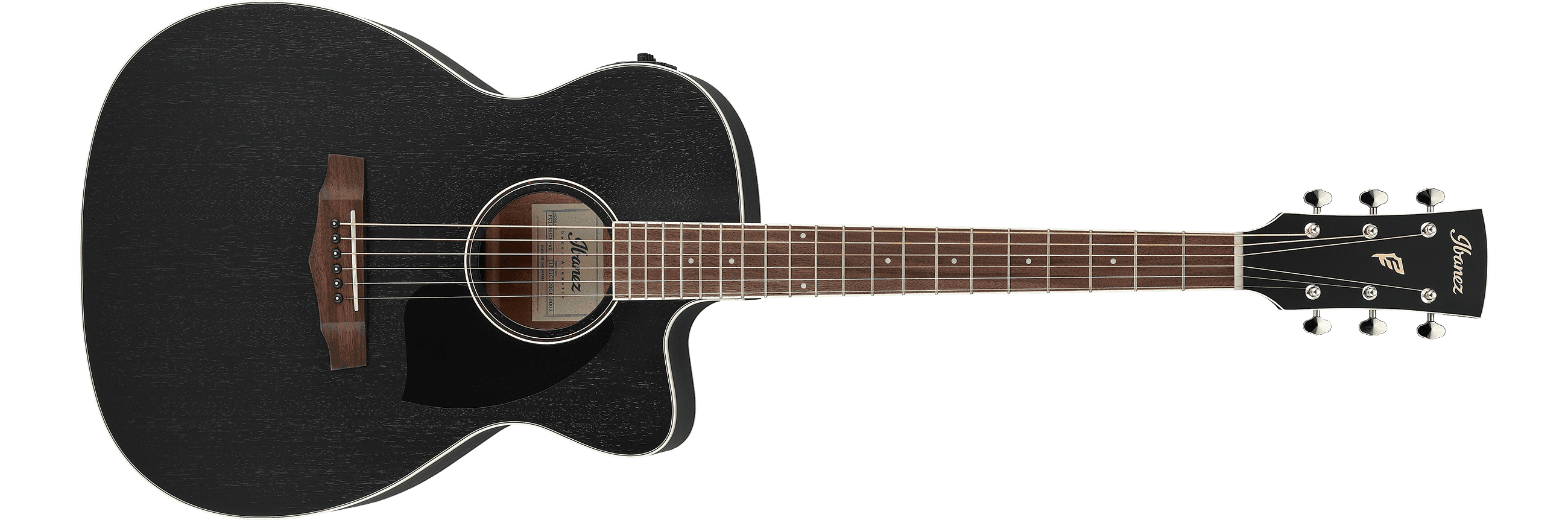 Guitarra Electroacustica Ibanez Pc14mhce-weathered Black Open Pore