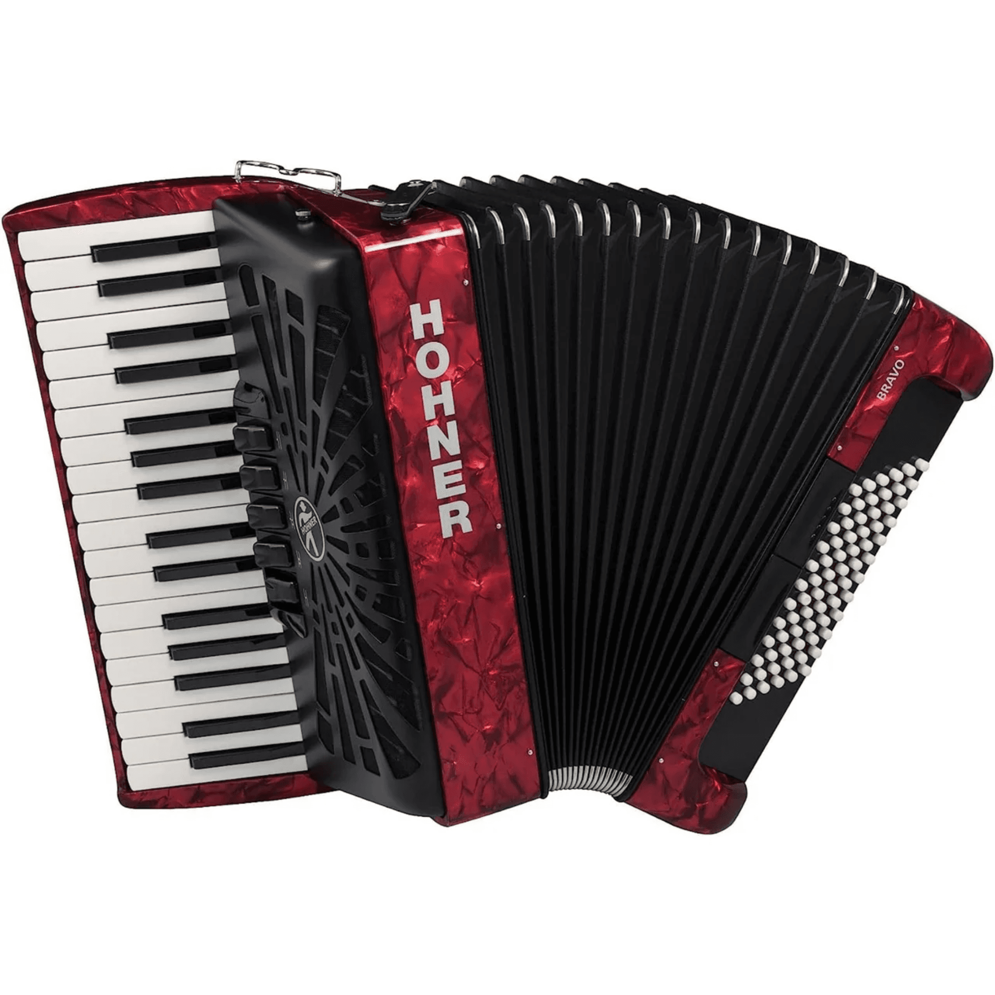 ACORDEON HOHNER BRAVO III ROJO 72 BAJOS