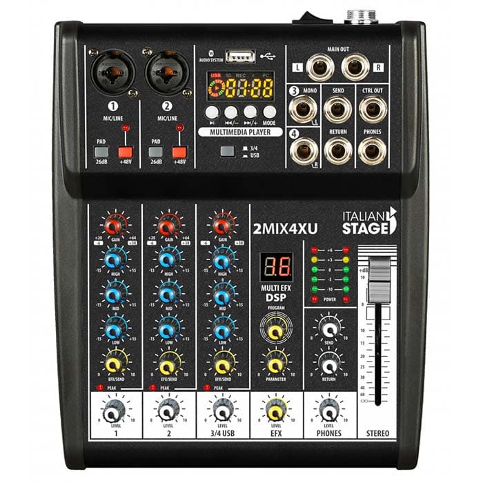 MEZCLADORA ANALOGA ITALIAN STAGE 2MIX4XU 2