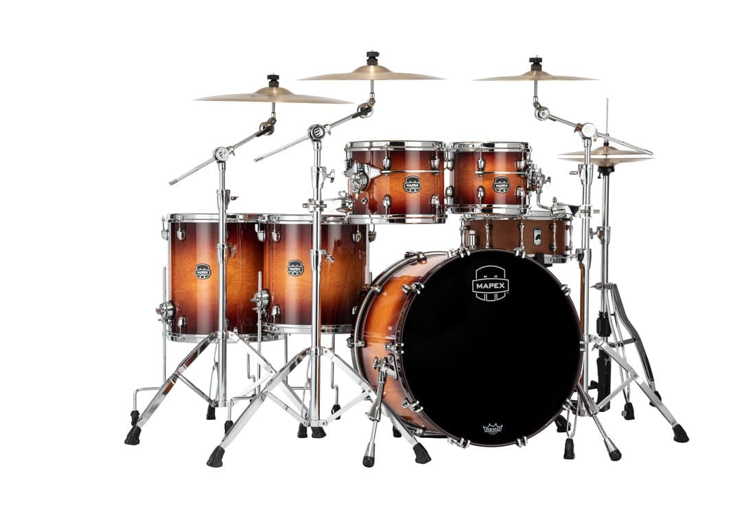 Batería MAPEX Saturn Evolution SE628XMPO Exotic Sunburst Arce-Nogal