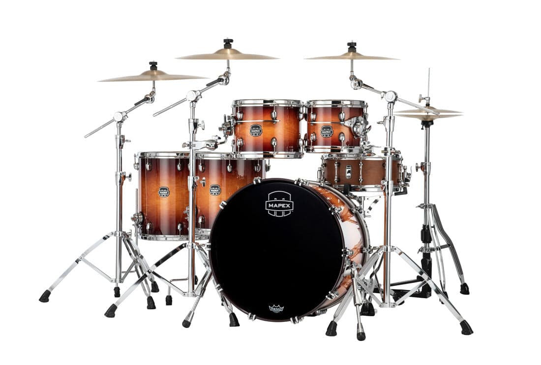 Batería MAPEX Saturn Evolution SE628XMPO Exotic Sunburst Arce-Nogal 2