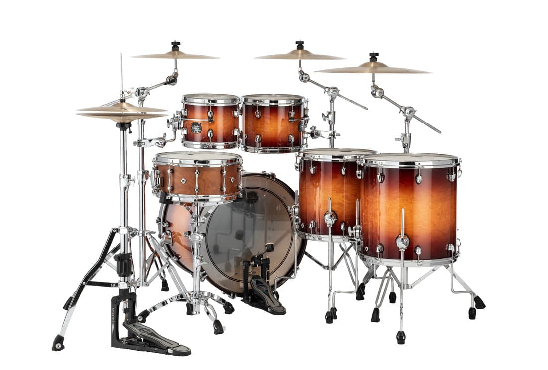 Batería MAPEX Saturn Evolution SE628XMPO Exotic Sunburst Arce-Nogal 3