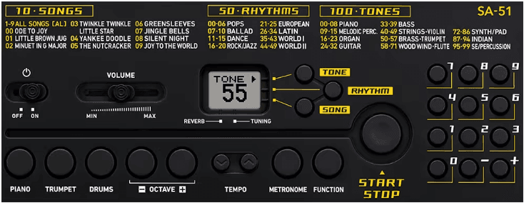 Teclado Casio Sa-51h2 Con Adaptador 6