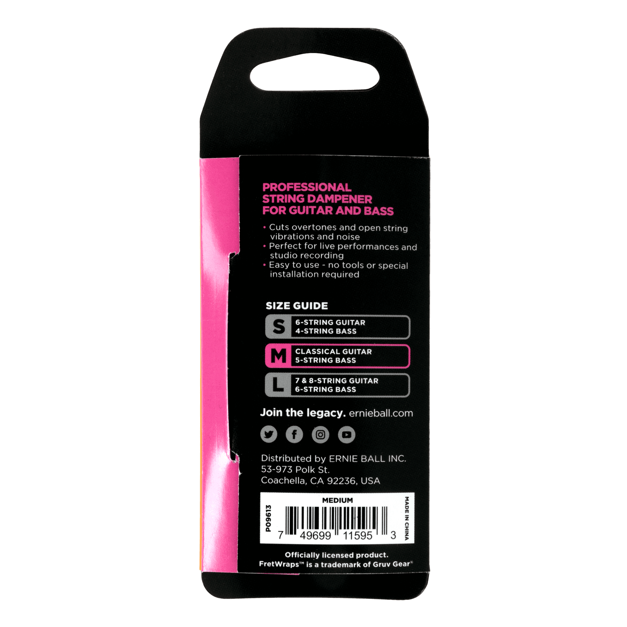 Fretwrap Ernie Ball P09613 Gruv Gear - Medio 2