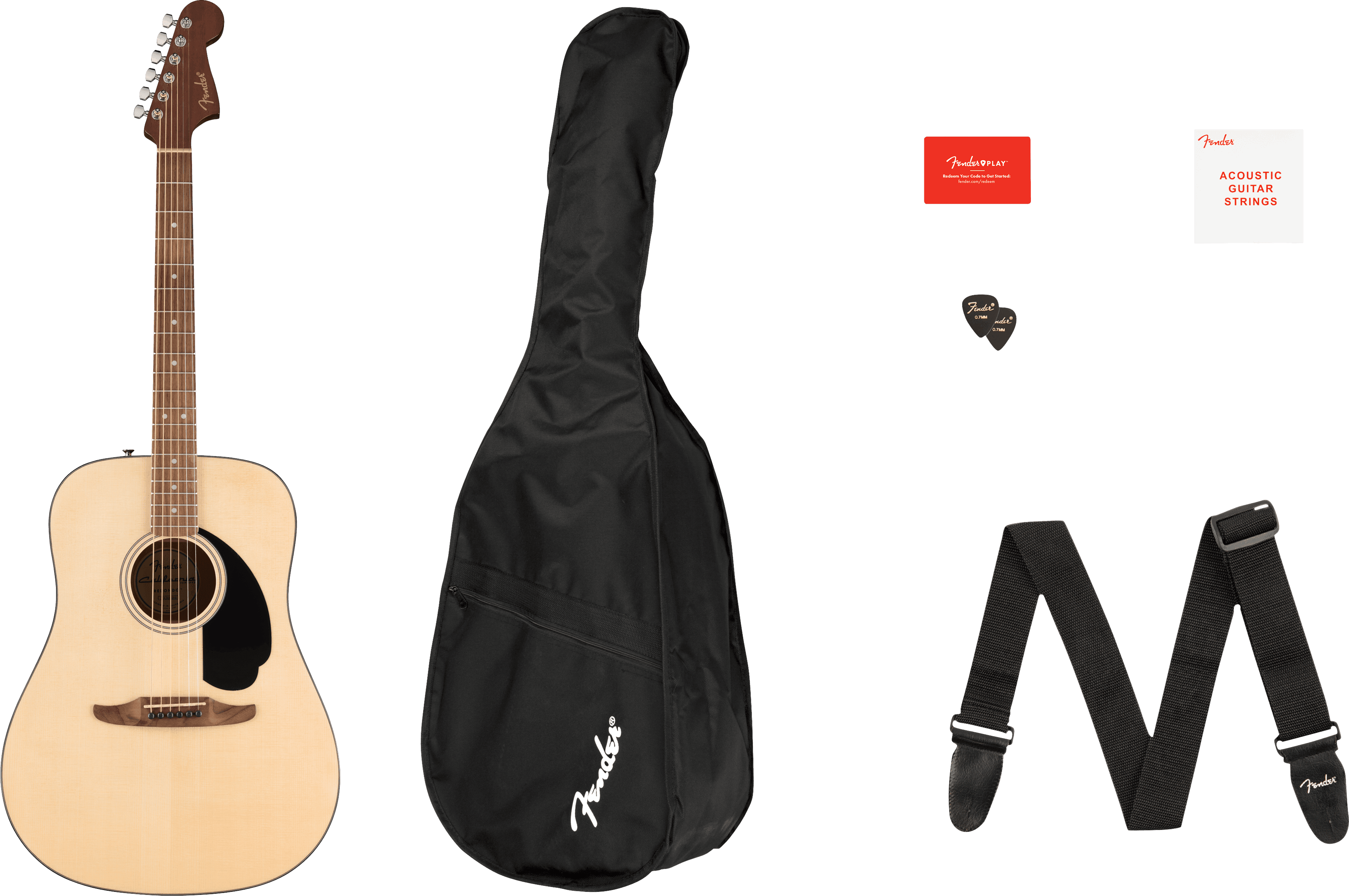 Guitarra Acustica Fender Ca Std Redondo Bpg Nat 0974200421 Kit