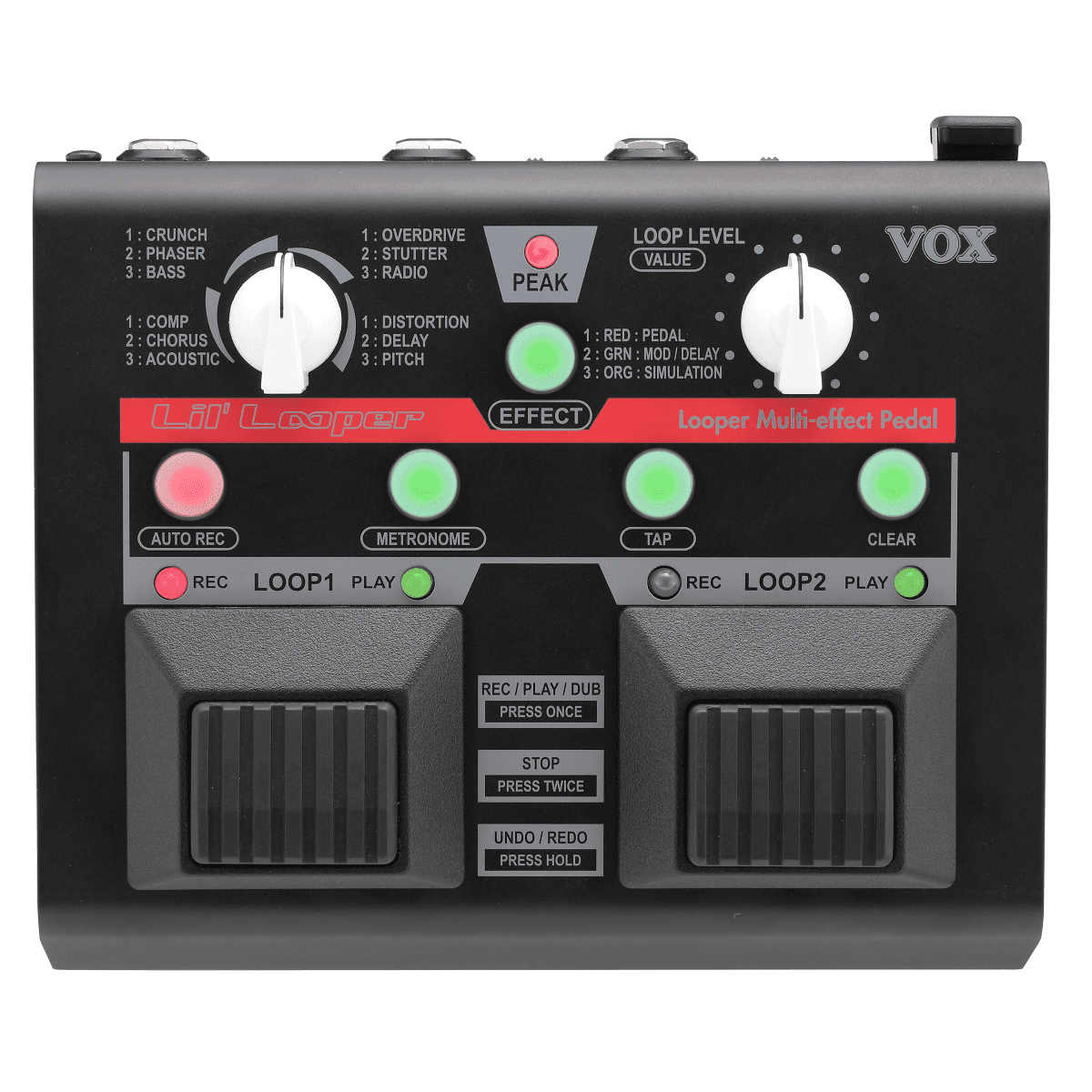 PEDAL LOOPER FX GUITARRA VOX LIL LOOPER VLL-1