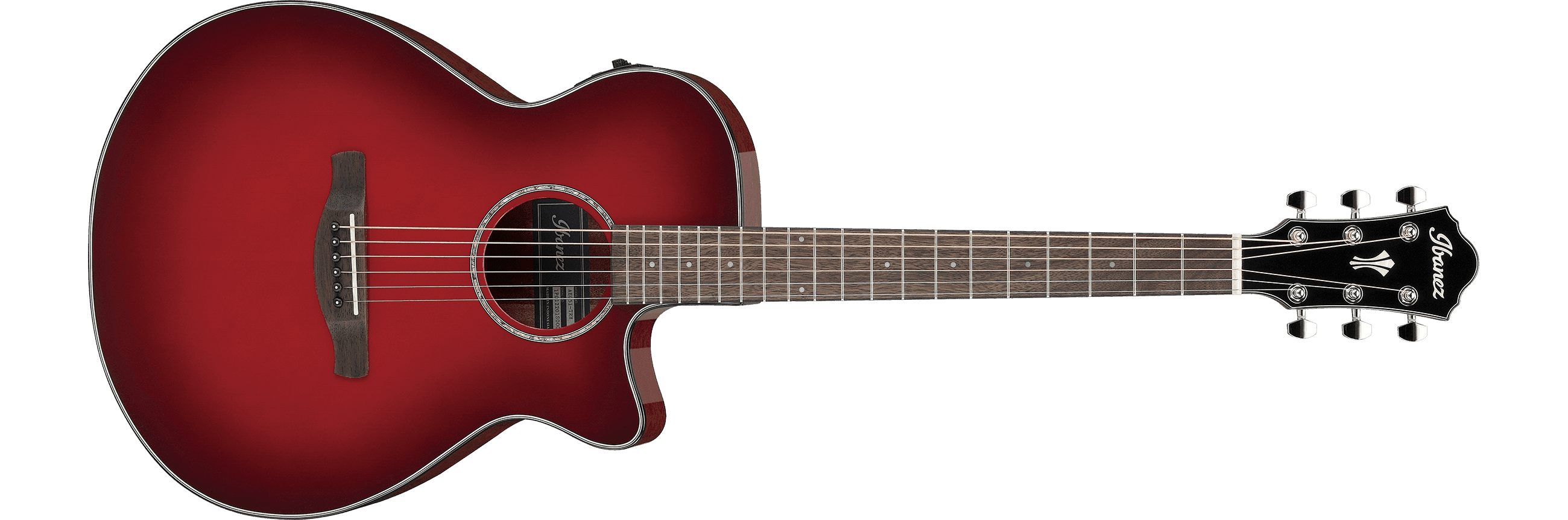 Guitarra Electroacustica Ibanez Aeg51-trh Rojo Transparente Sunburst De Alto Brillo