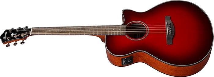 Guitarra Electroacustica Ibanez Aeg51-trh Rojo Transparente Sunburst De Alto Brillo 2
