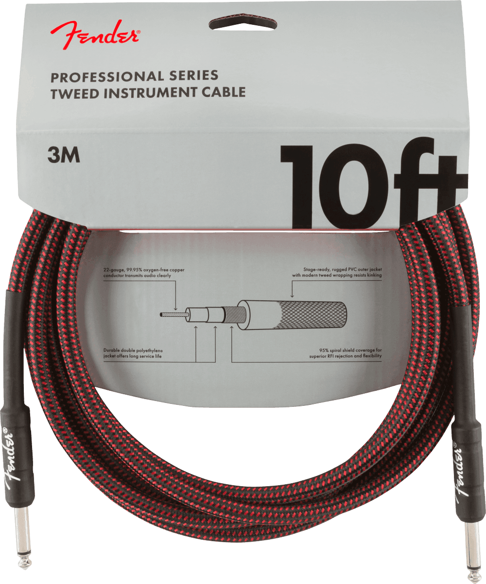Cable Fender Pro 10 Inst Red Twd 0990820061