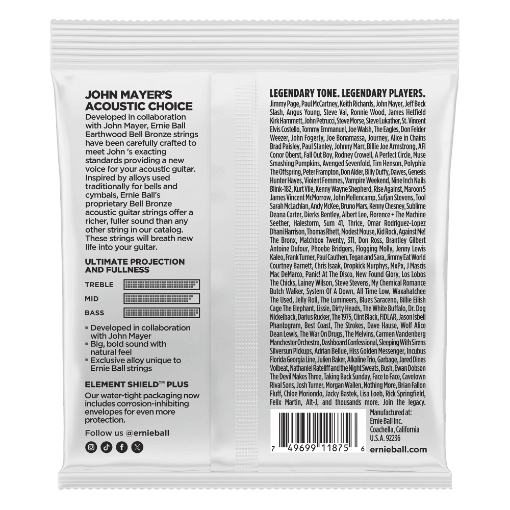 Encordado Ernie Ball Guitarra Acustica Acero 2348 11-52 Bronze 2
