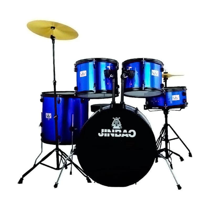 Bateria Jinbao Jbp1601a Atriles Negros Azul