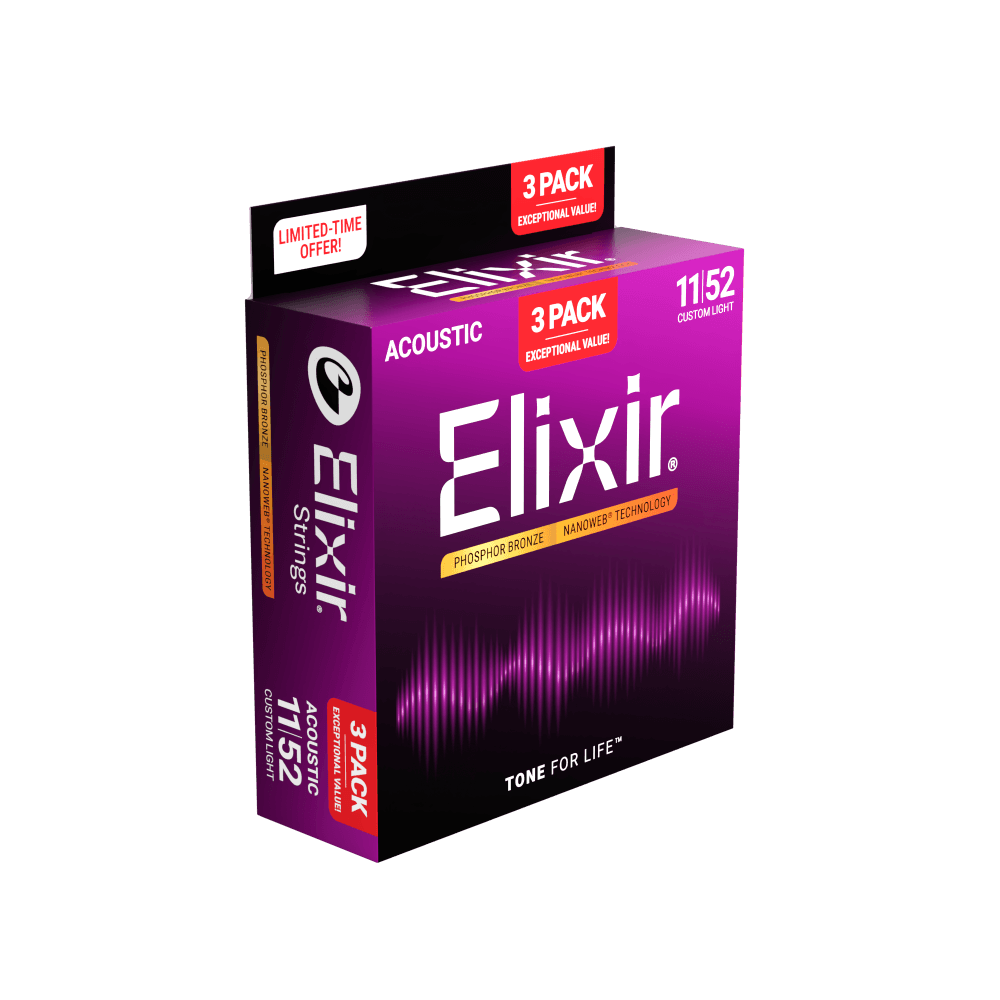 Encordado Elixir Guitarra Acustica 16568 11-52 X3 2