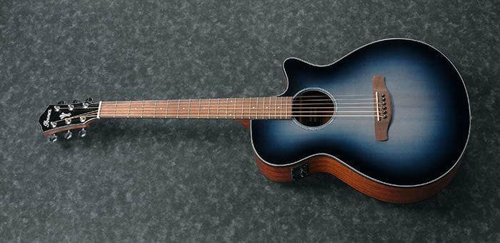 Guitarra Electroacustica Ibanez Aeg50 Indigo Blue Burst High Gloss 3