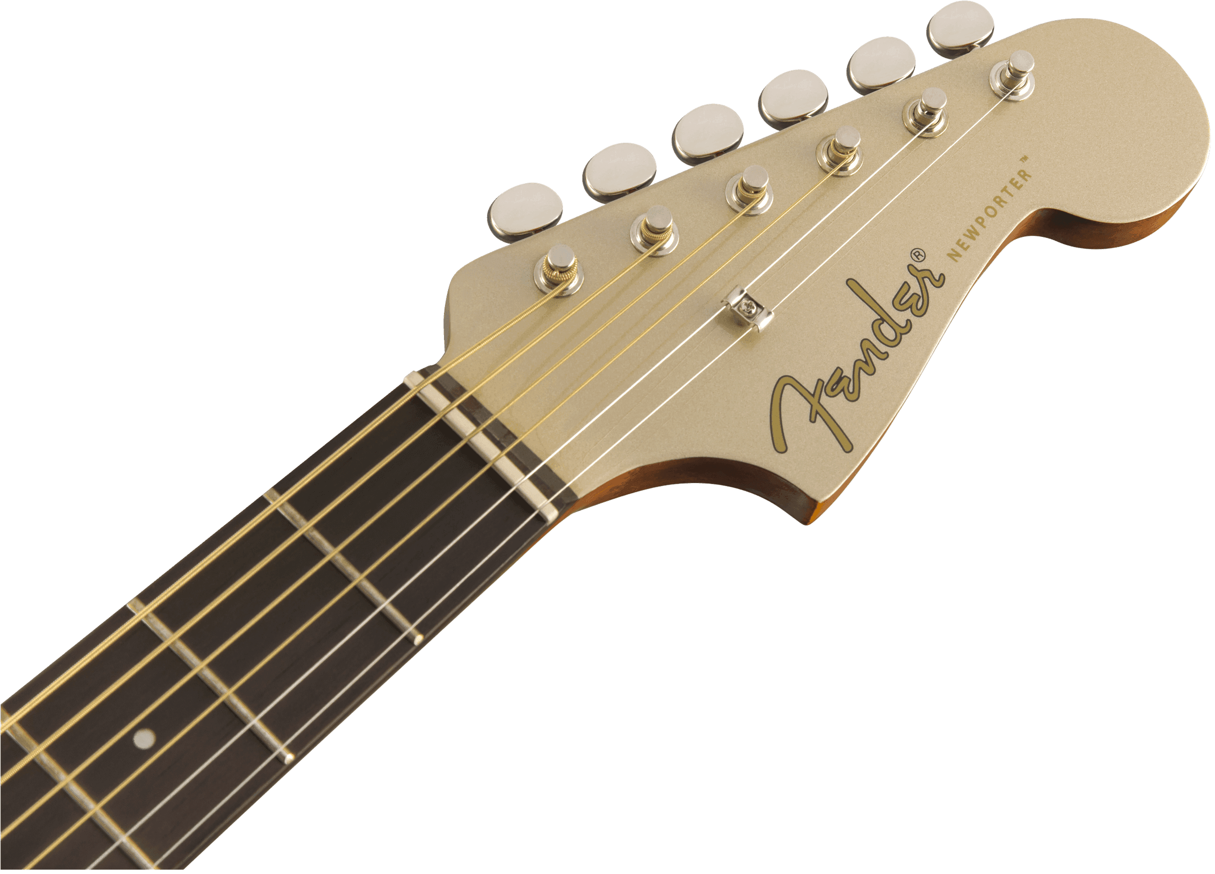 Guitarra Electroacustica Fender Newporter player diapasón de nogal, champán 0970743044 8