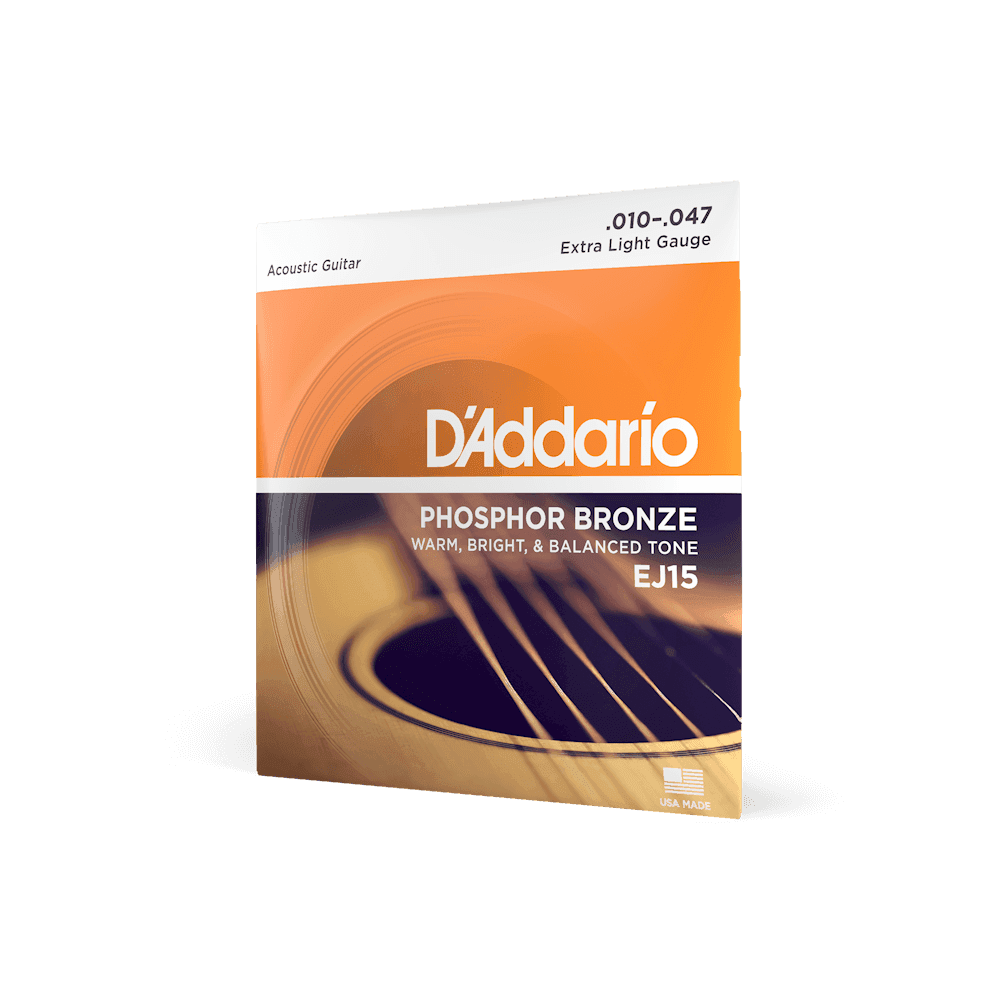 Encordado D Addario Guitarra electroacustica Ej15 10-47 Bronce