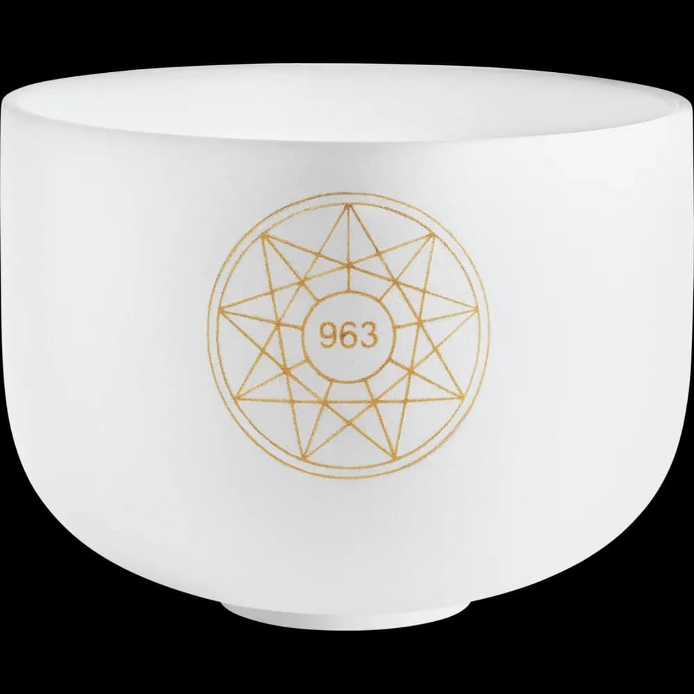 CUENCO DE CRISTAL SOLFEGGIO 10" - 963 HZ -TONO B4