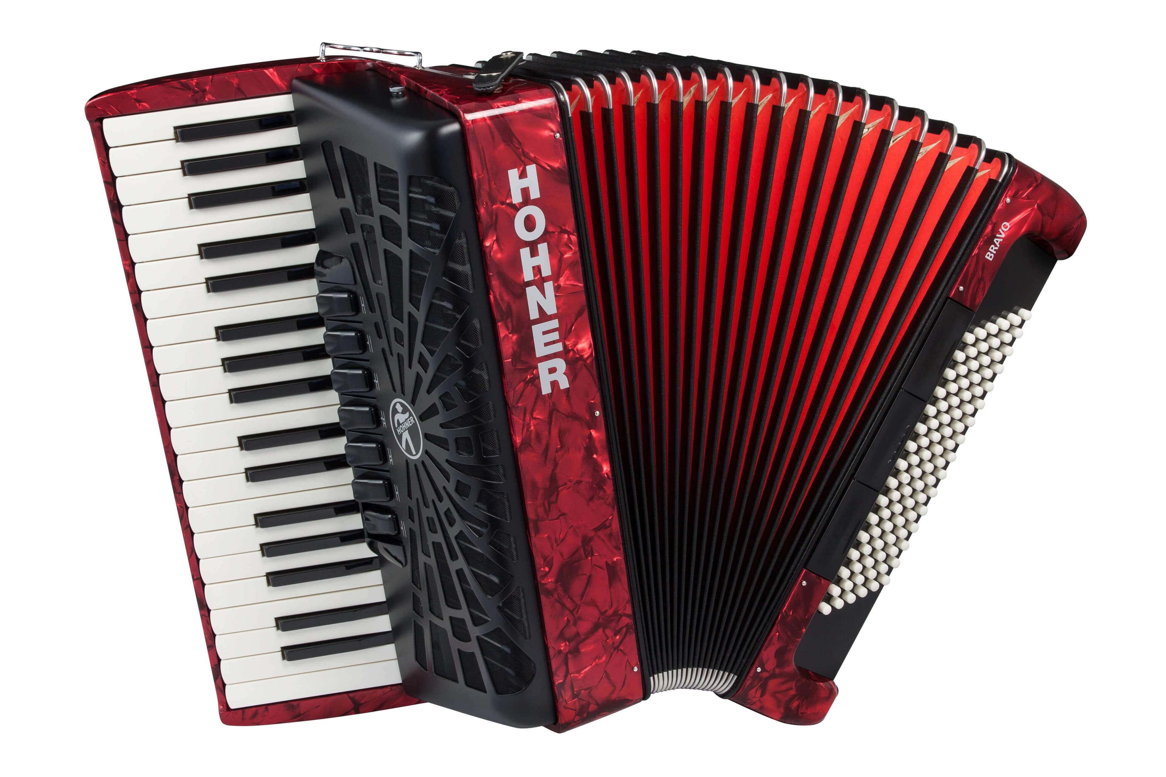 Acordeon Hohner Bravo III 96 Bajos A16732 Rojo