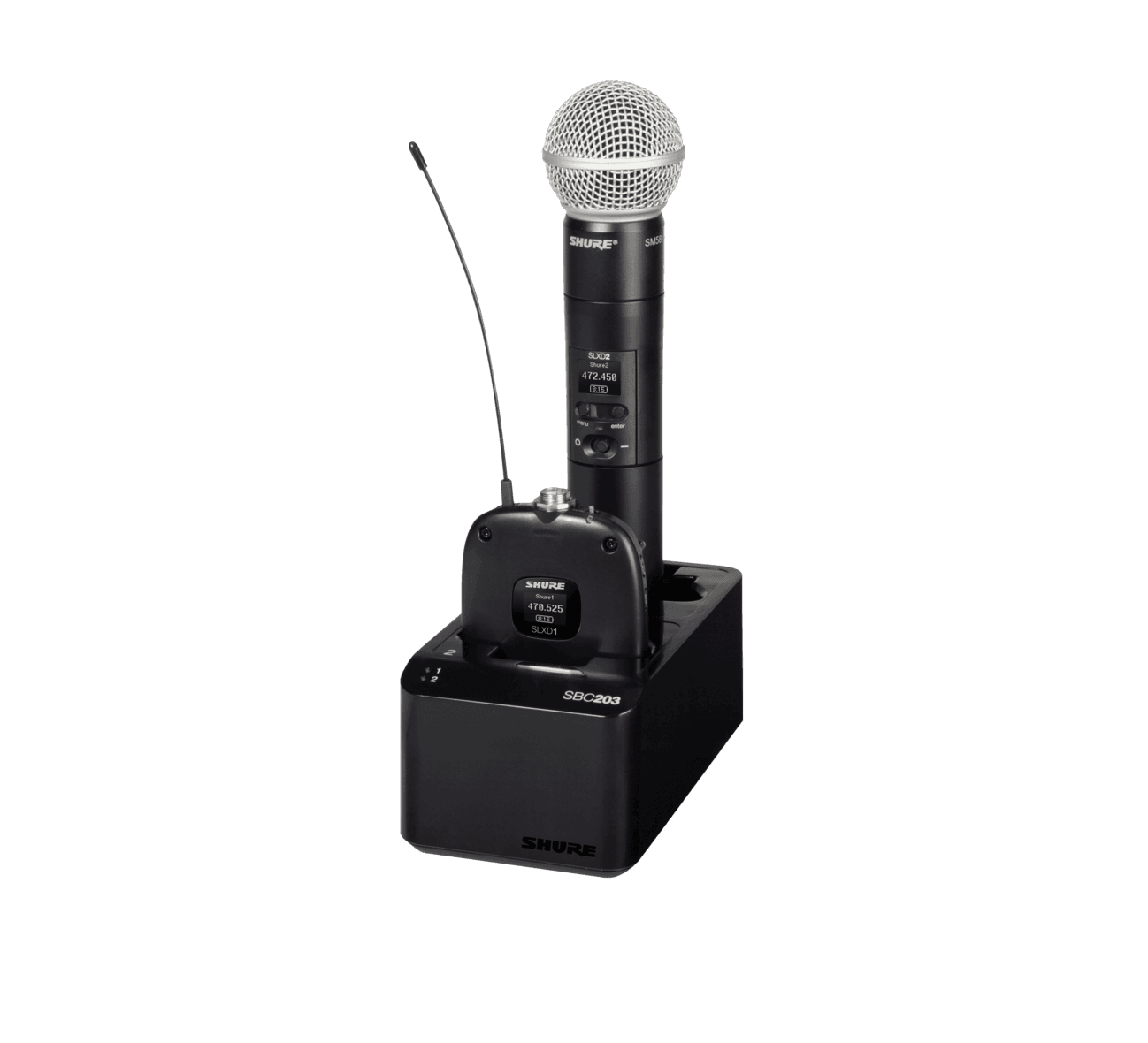 CARGADOR DE BATERIA DOBLE SB903 SHURE SBC203 4