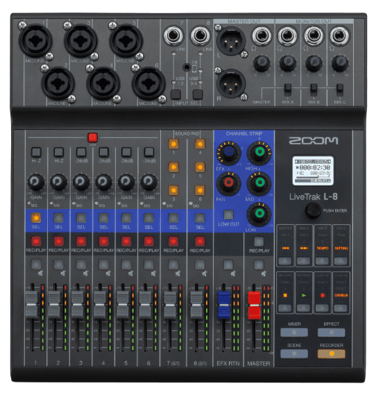 Mezclador Zoom Livetrak L-8/120gl 2