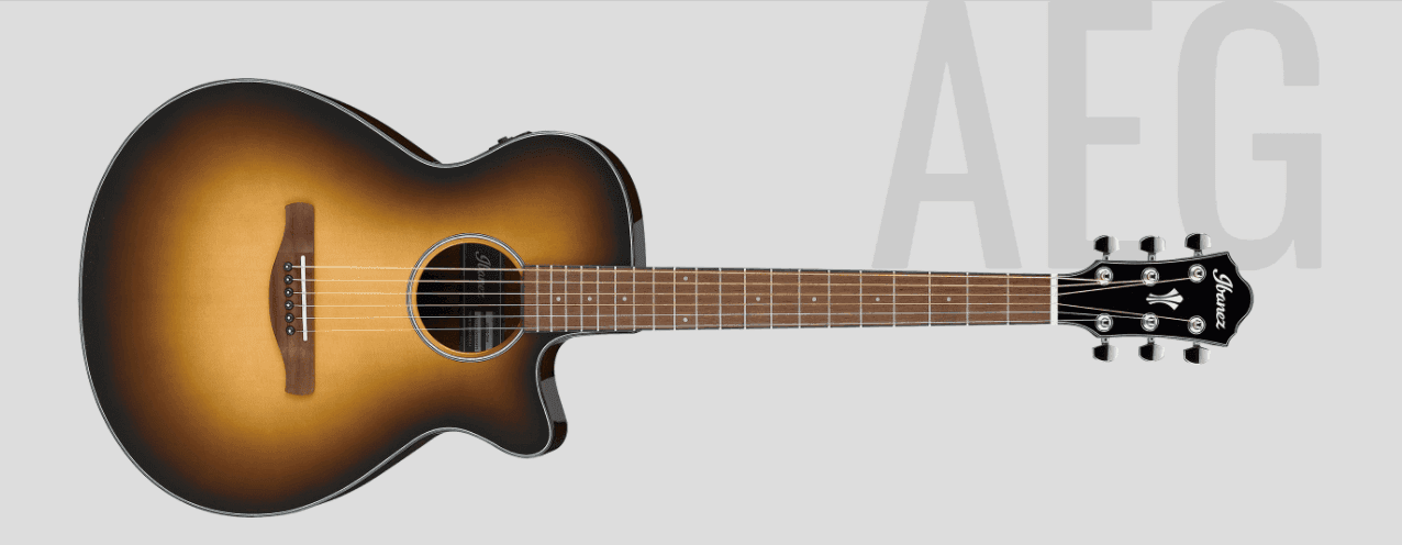 Guitarra Electroacustica Ibanez Aeg50 Dark Honey Burst High Gloss