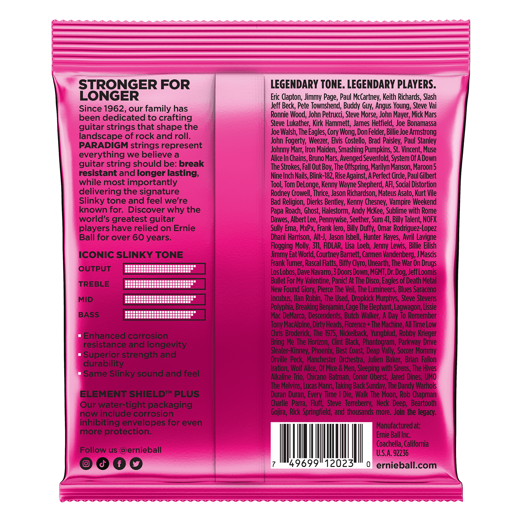 Encordado Ernie Ball Guitarra Electrica 2023 9-42 2