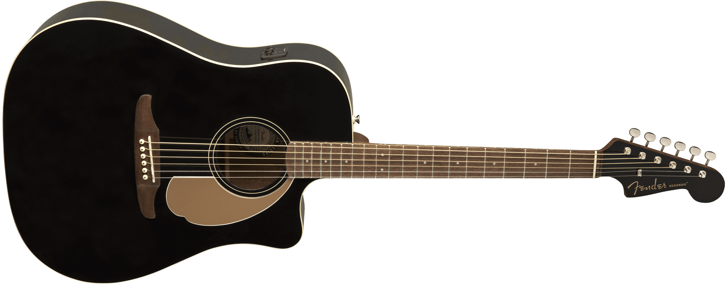 Guitarra Electroacustica Fender Redondo Player, diapasón de nogal, Jetty Black 0970713506 5