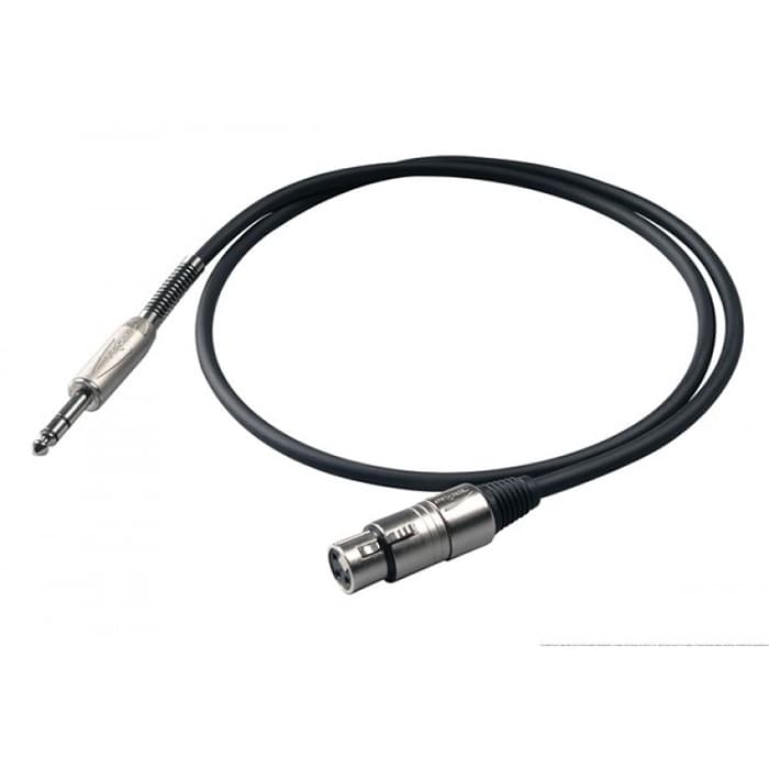 EXTENSIÓN DE 5 METROS BULK210LU5 DE PLUG TRS A XLR HEMBRA.