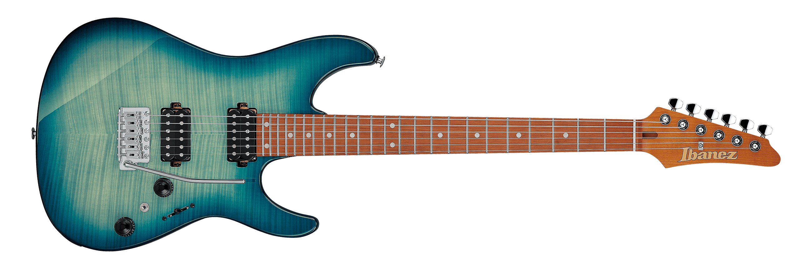 Guitarra Electrica Ibanez Az24s1f-txb Turquesa Transparente