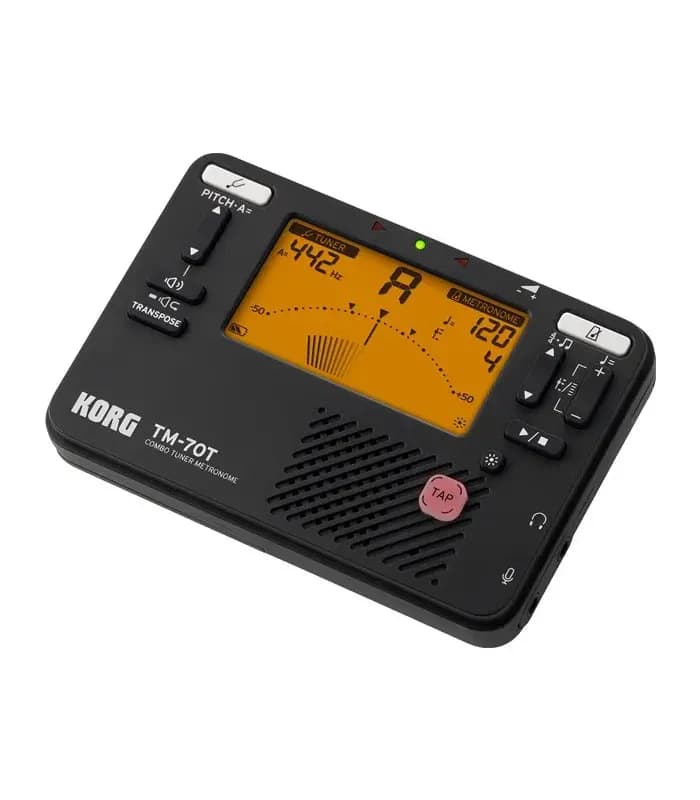 AFINADOR CROMÁTICO Y METRÓNOMO KORG TM 70T BK