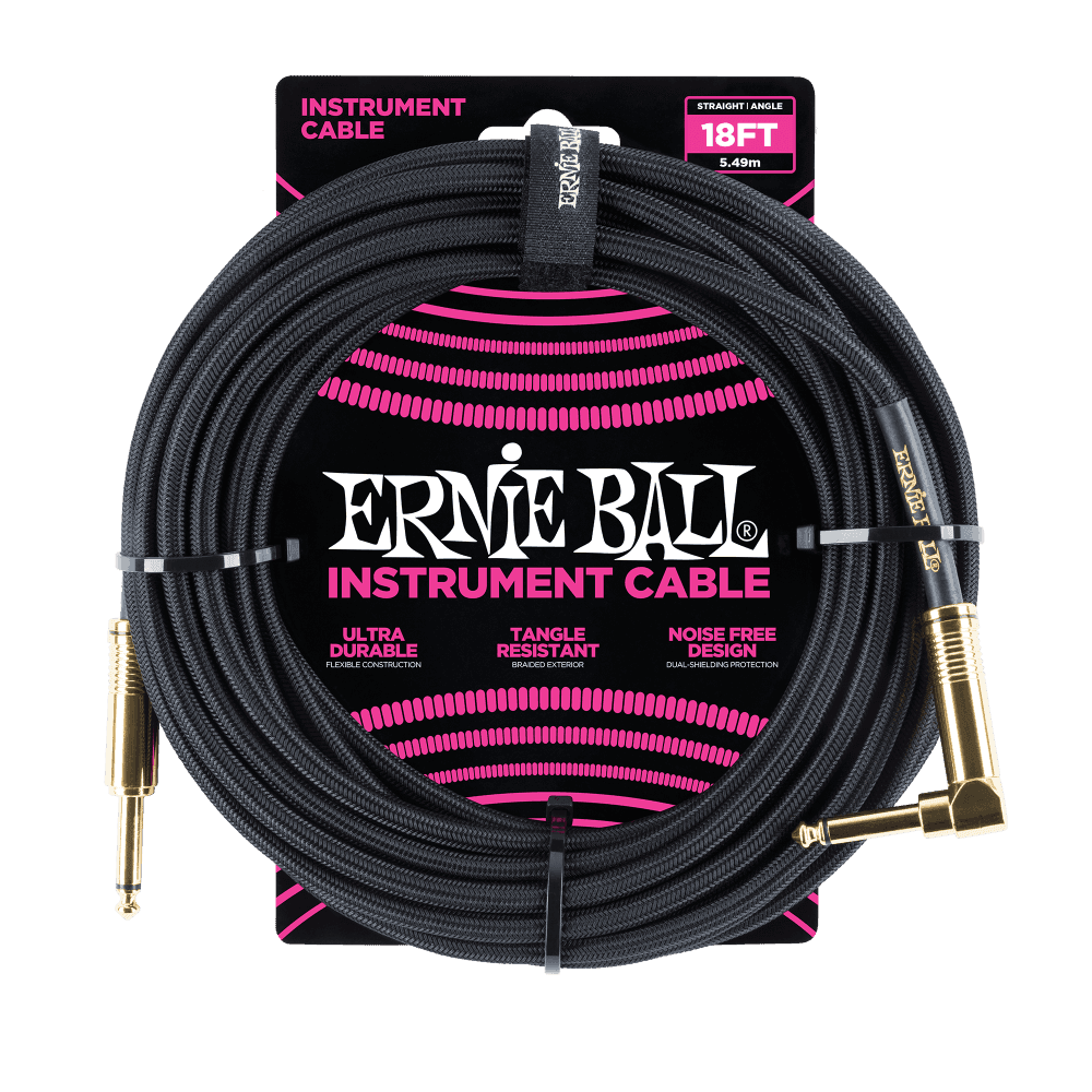 Cable Ernie Ball 18ft P06086 Negro