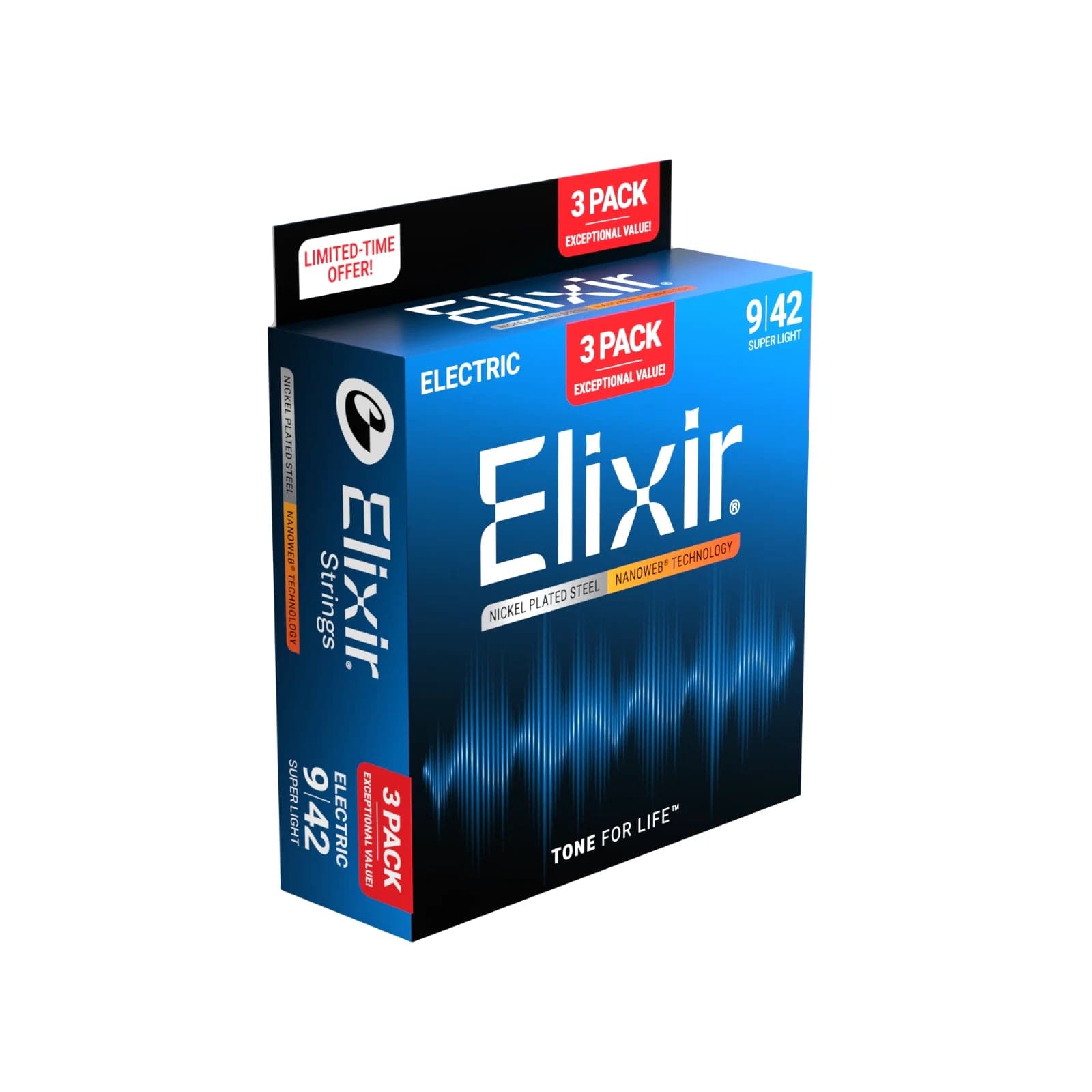 Encordado Elixir Guitarra Electrica 16566 9-42 X3 3