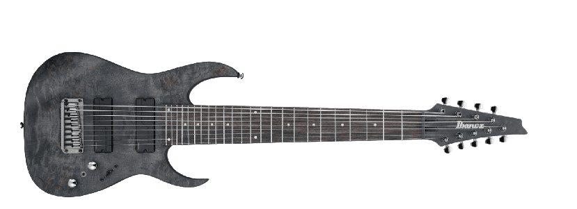 Guitarra Electrica Ibanez 9 Cuerdas Rg9pb-transparent Gray Flat