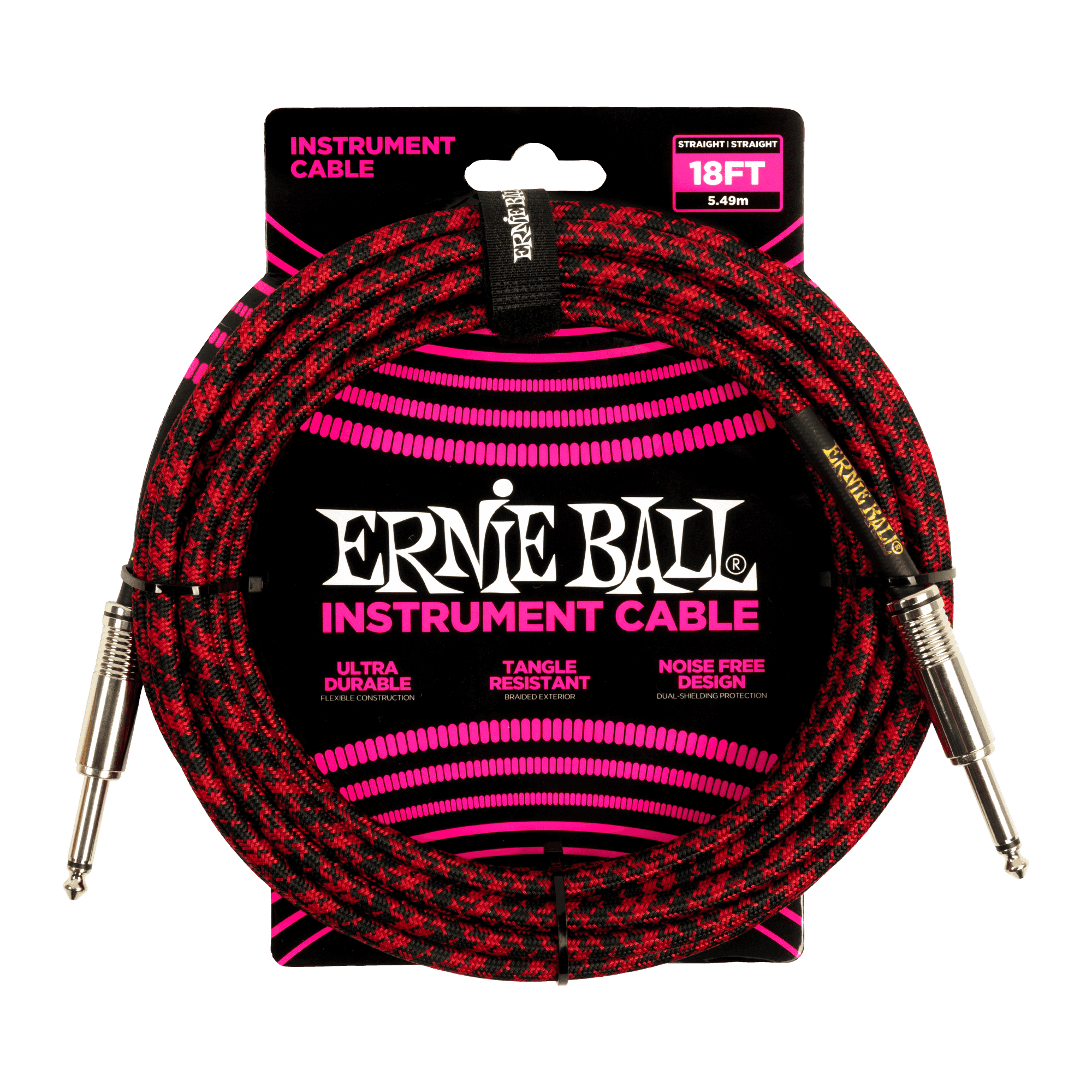Cable Ernie Ball 18ft P06396 Rojo/negro
