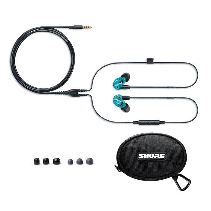 AURICULARES SHURE SE215-SPE AZUL TRANSPARENTE