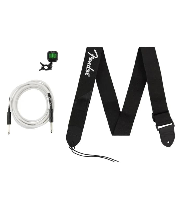 FENDER SPA BUNDLE PACK WHT CBL,TUNER, STRAP 1