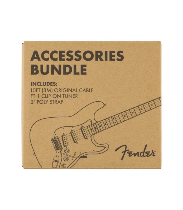 FENDER SPA BUNDLE PACK WHT CBL,TUNER, STRAP 5