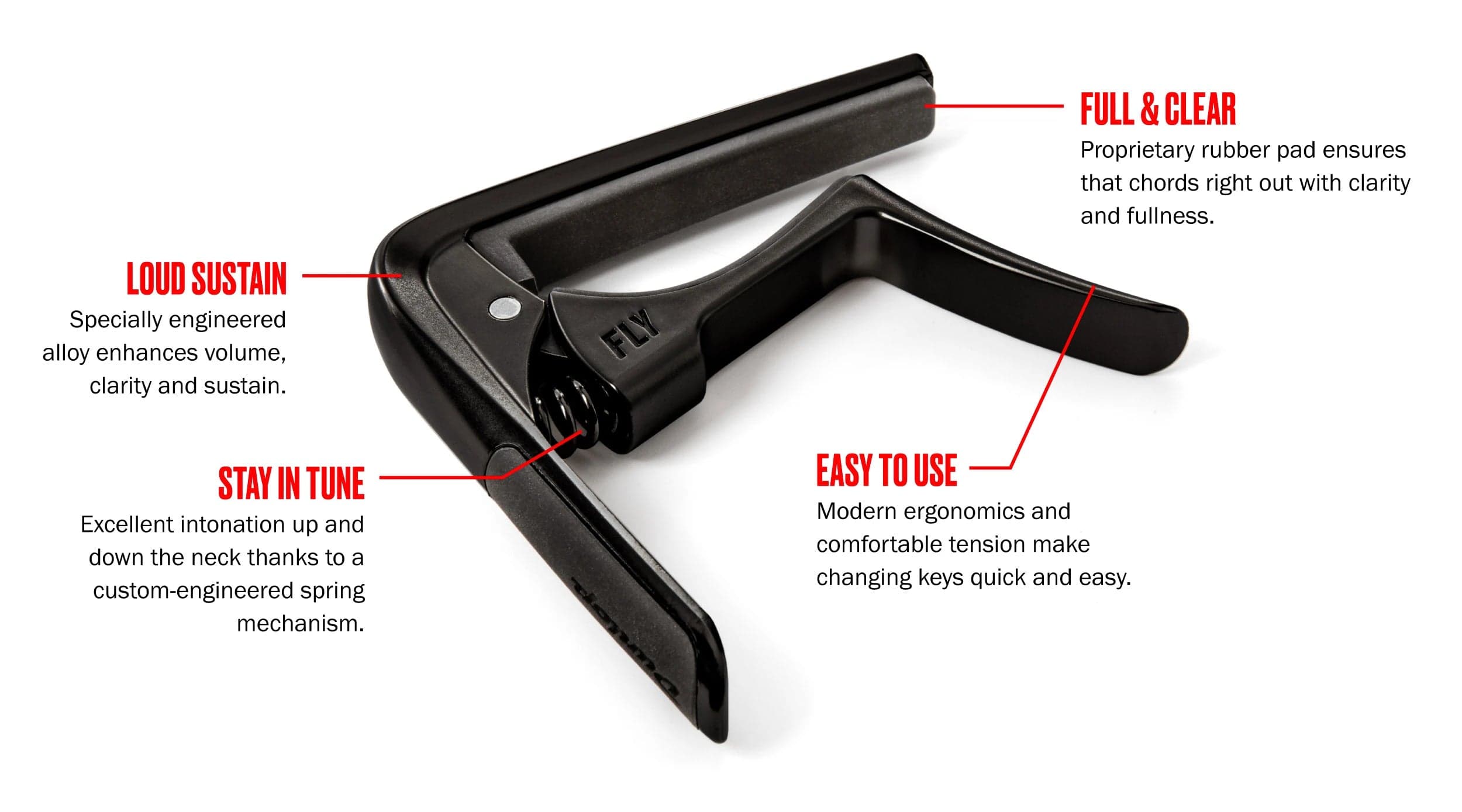 Transportador Dunlop 63CBKC Trigger Fly Capo Celtic 37063002101 4